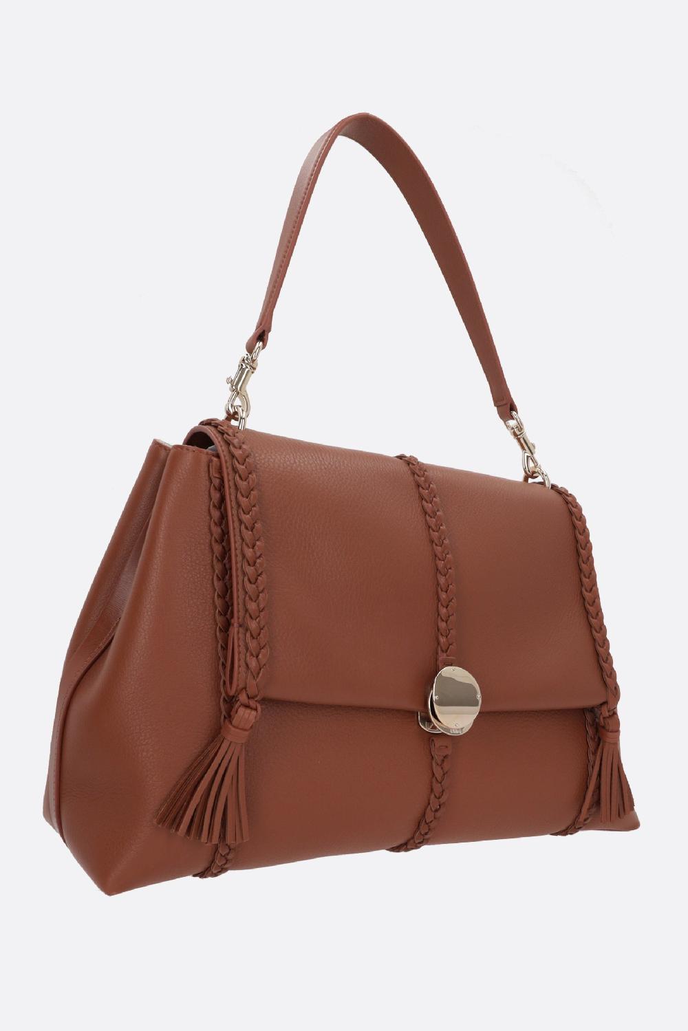 CHLOÉ borsa a spalla Penelope large in pelle martellata 2025
