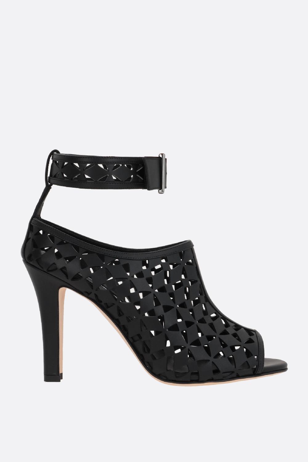 MANOLO BLAHNIK sandalo Tingah in pelle laserata