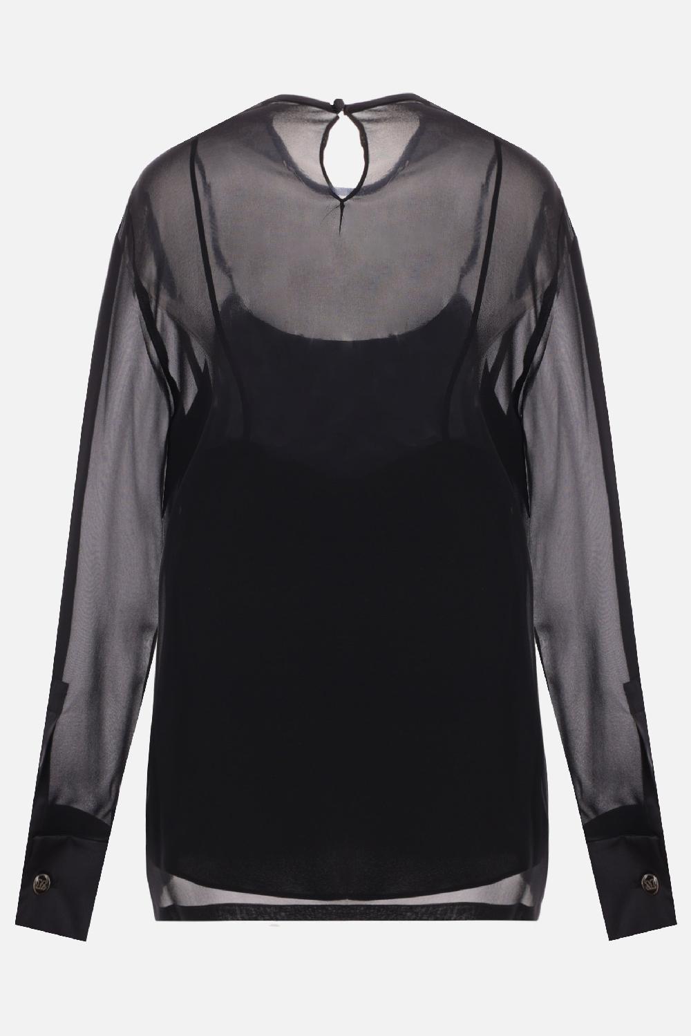 MAX MARA blusa Strano in georgette Qualità Garantita