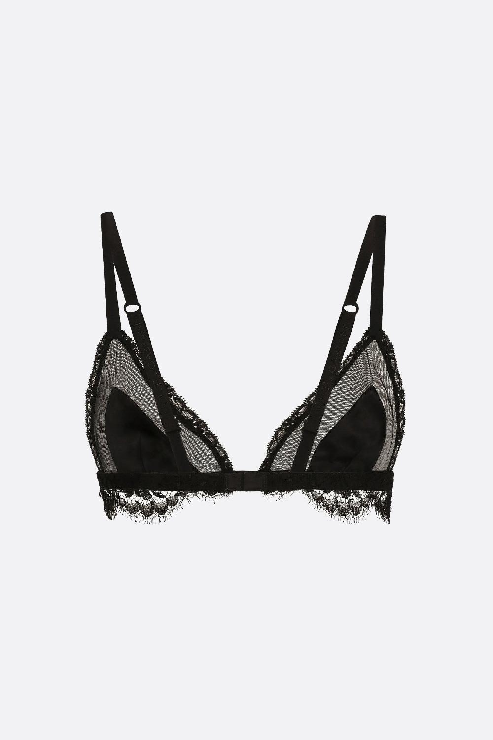 DOLCE & GABBANA reggiseno a triangolo in raso e tulle Consegna Veloce
