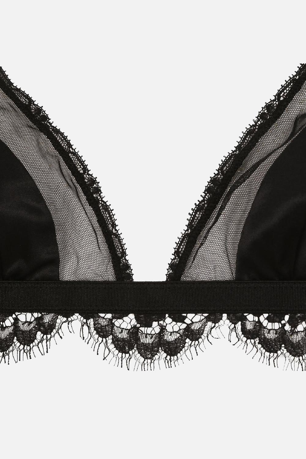 DOLCE & GABBANA reggiseno a triangolo in raso e tulle Consegna Veloce