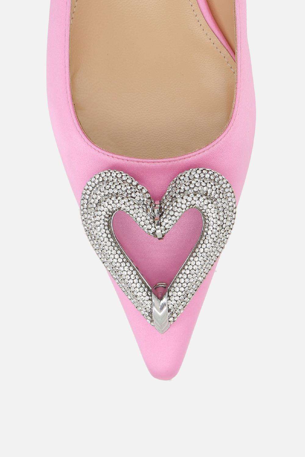 MACH & MACH ballerina Triple Heart in raso Offerte