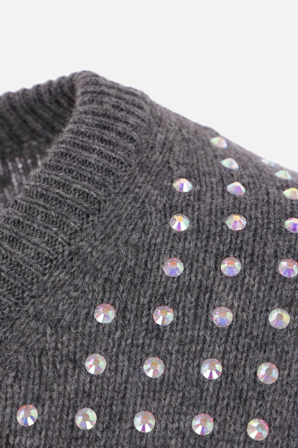 SPORTMAX pullover Uta in misto lana con strass Negozio