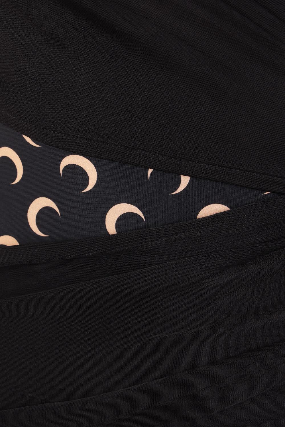 MARINE SERRE miniabito Body Shelter in viscosa stretch drappeggiata Spedizione Gratuita