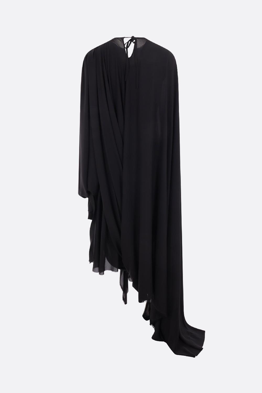 BALENCIAGA abito drappeggiato oversize in crepe tecnico leggero Convenienza