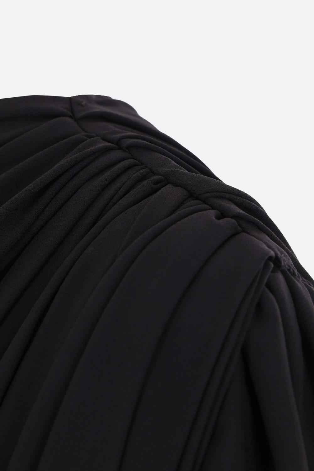 BALENCIAGA abito drappeggiato oversize in crepe tecnico leggero Convenienza