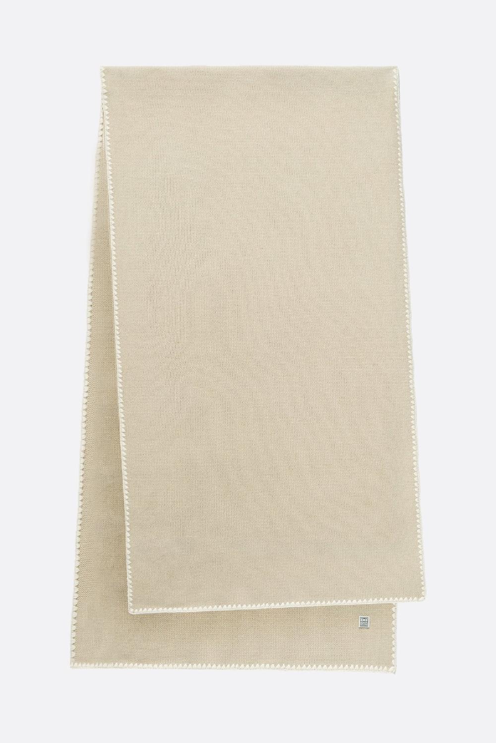 TOTEME sciarpa in lana e cashmere con ricamo Sconto