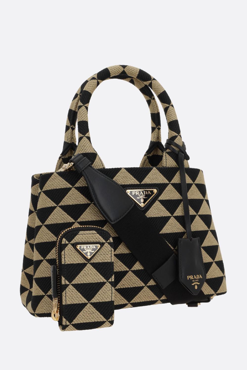 PRADA borsa shopping Prada Symbole small in jacquard Offerta