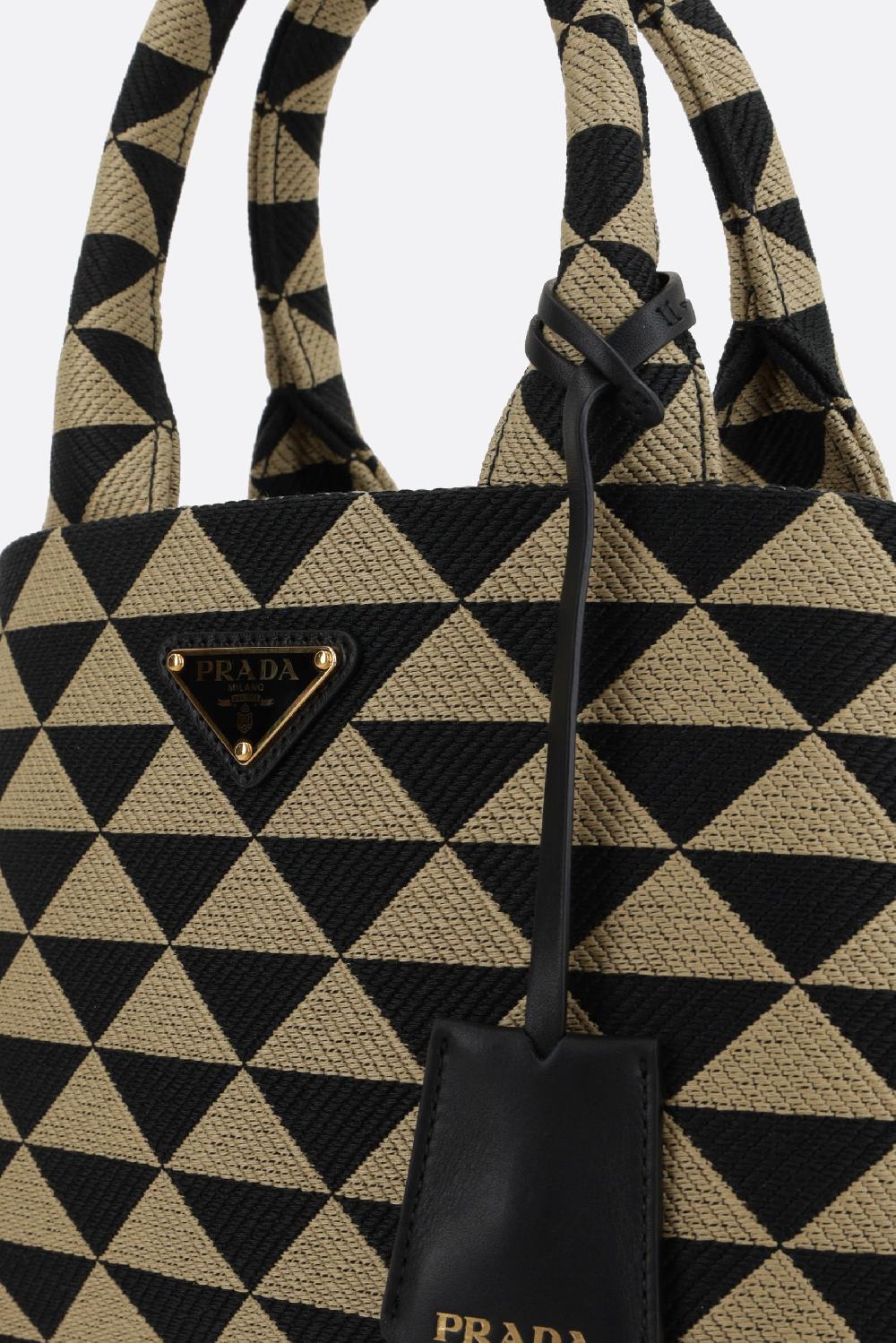 PRADA borsa shopping Prada Symbole small in jacquard Offerta