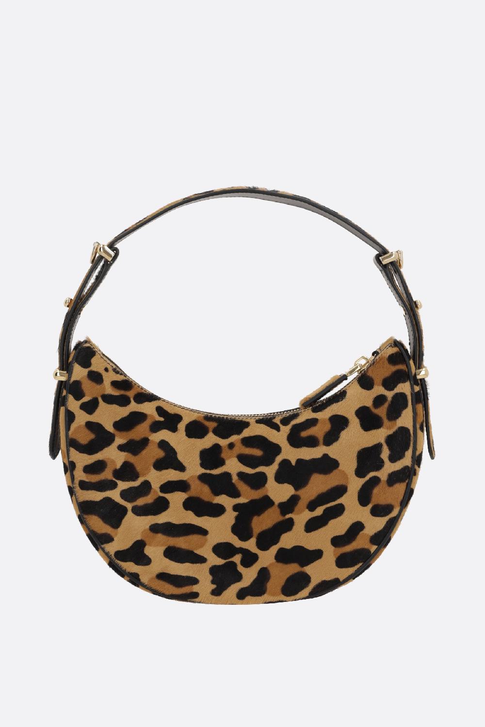 PRADA borsa a spalla Prada Arqué in cavallino stampa leopardo Consegna Veloce