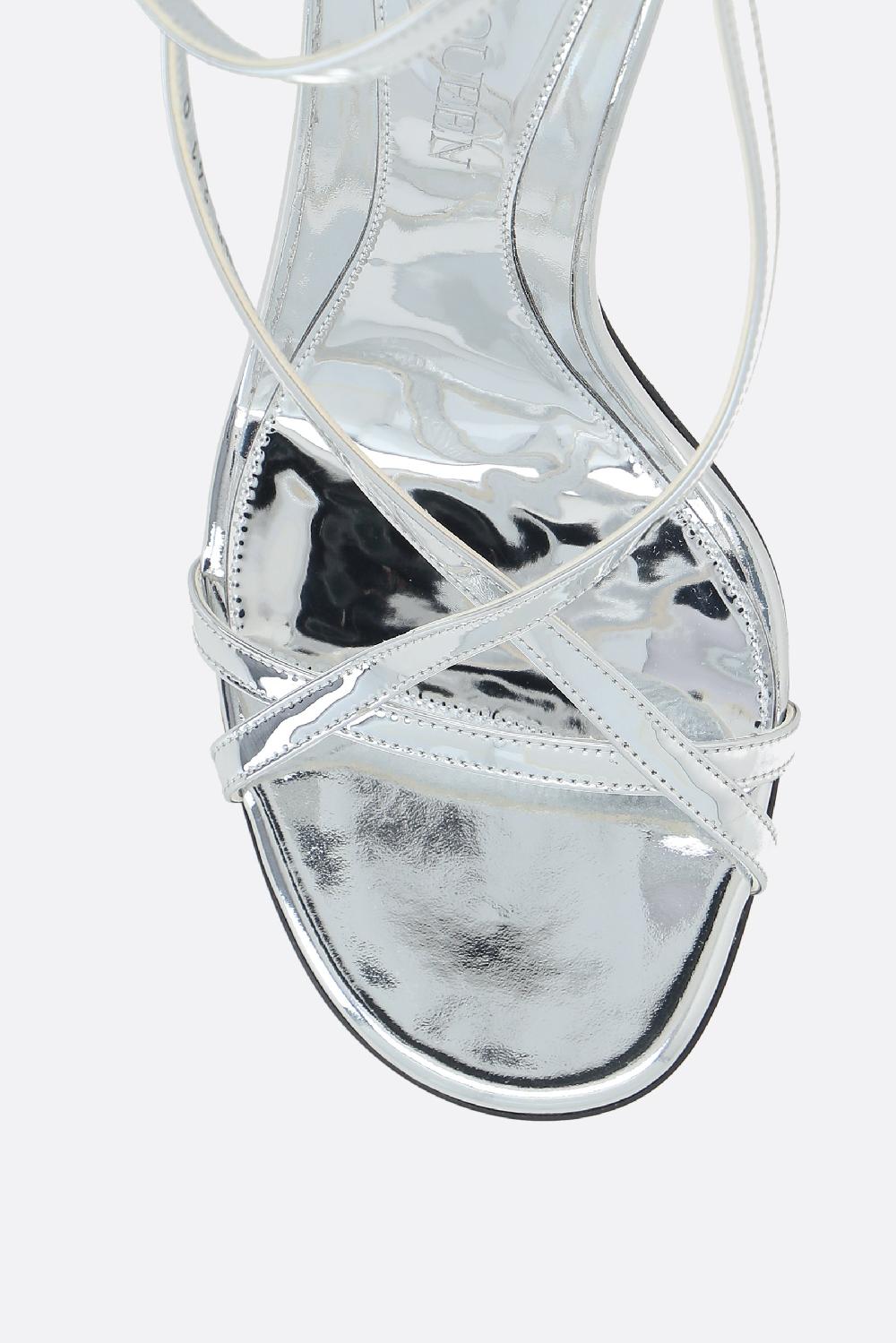 ALEXANDER McQUEEN sandalo Armadillo in ecopelle effetto specchio Economico