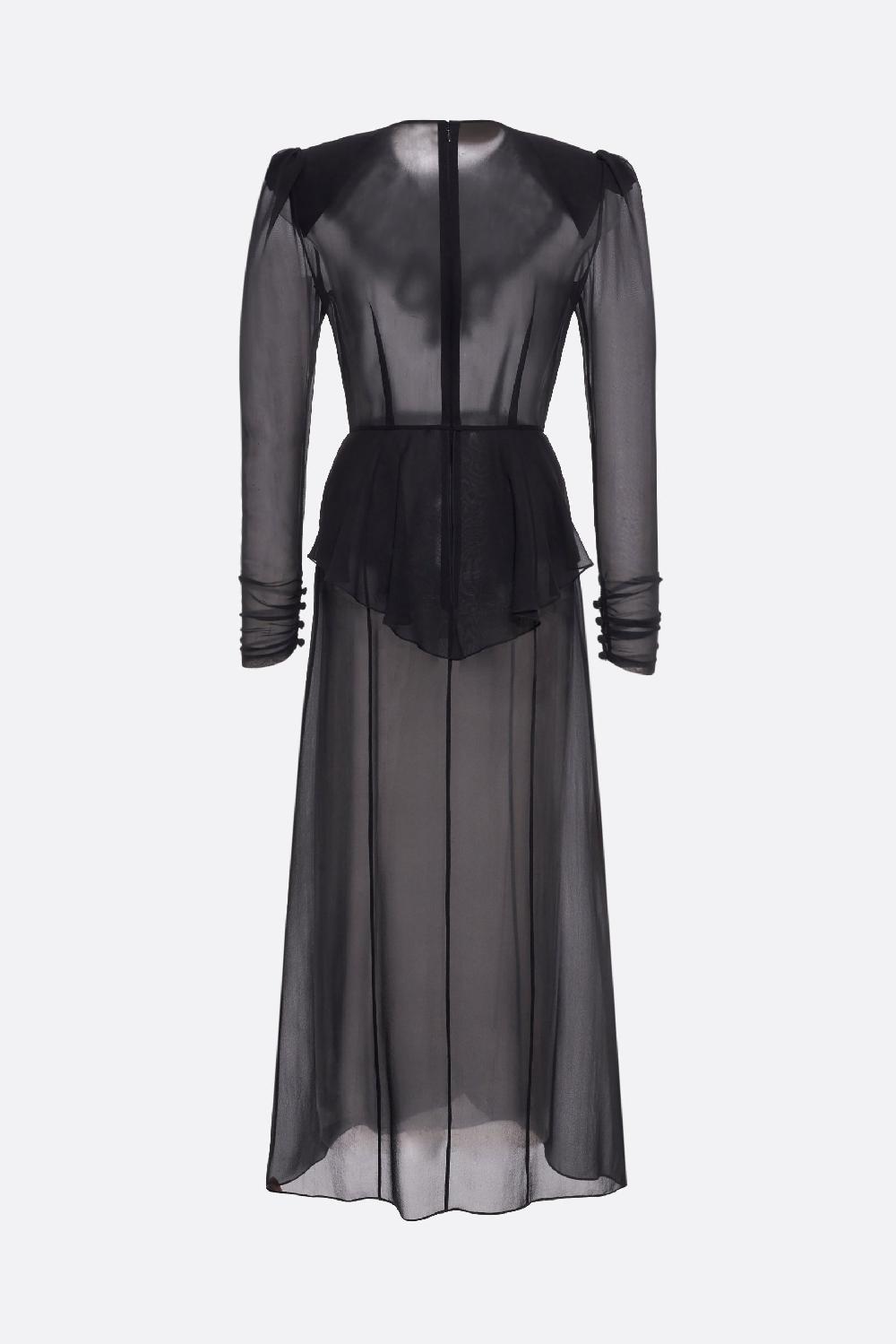 ALESSANDRA RICH abito lungo in georgette e pizzo Hotsell