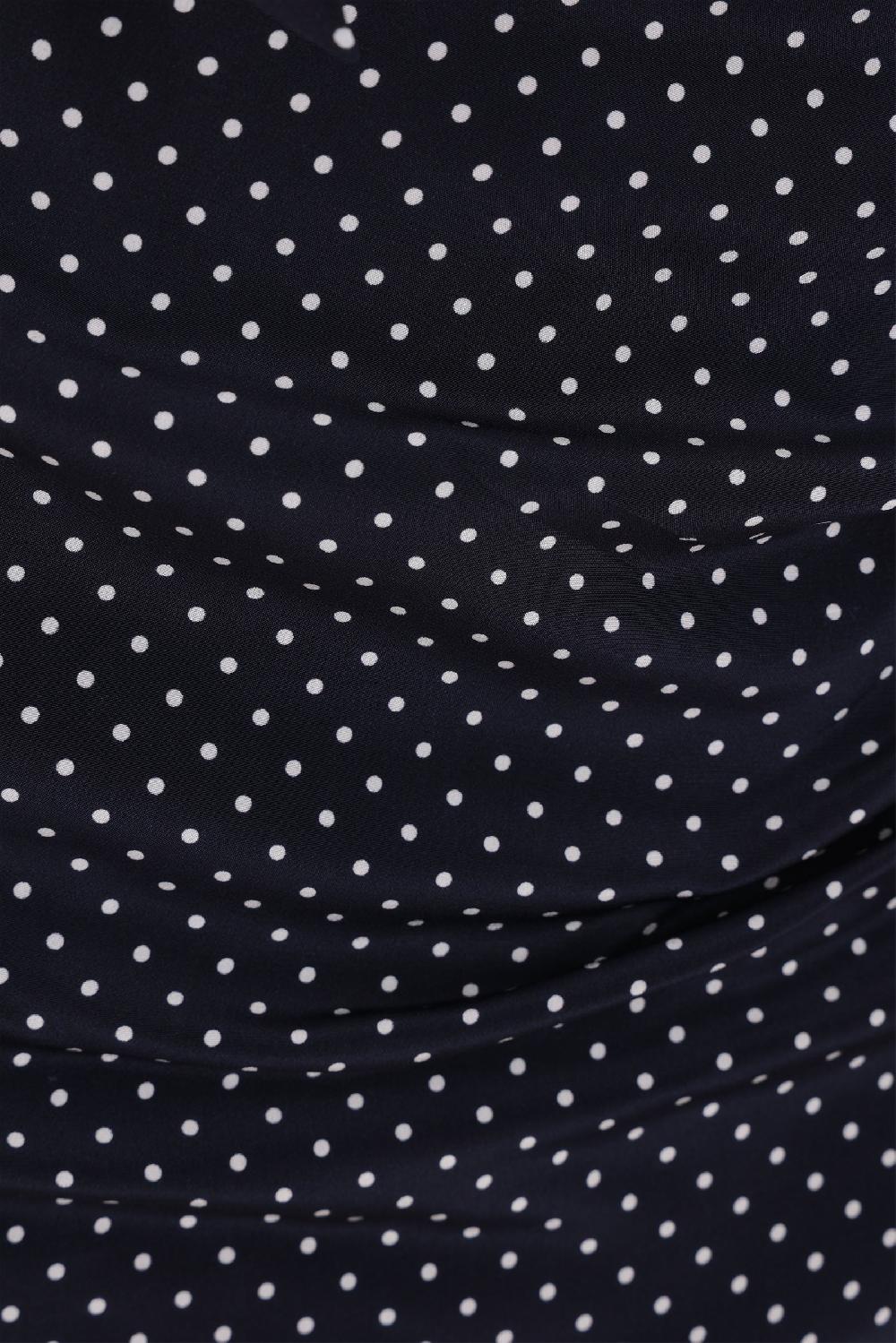 ALESSANDRA RICH miniabito off-the-shoulder in seta a pois Spedizione gratuita