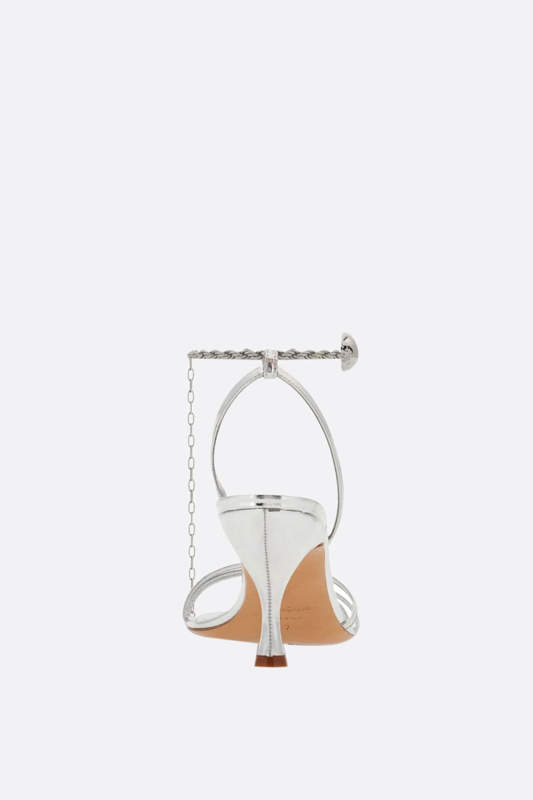 FERRAGAMO sandalo Denise in pelle laminata Italia