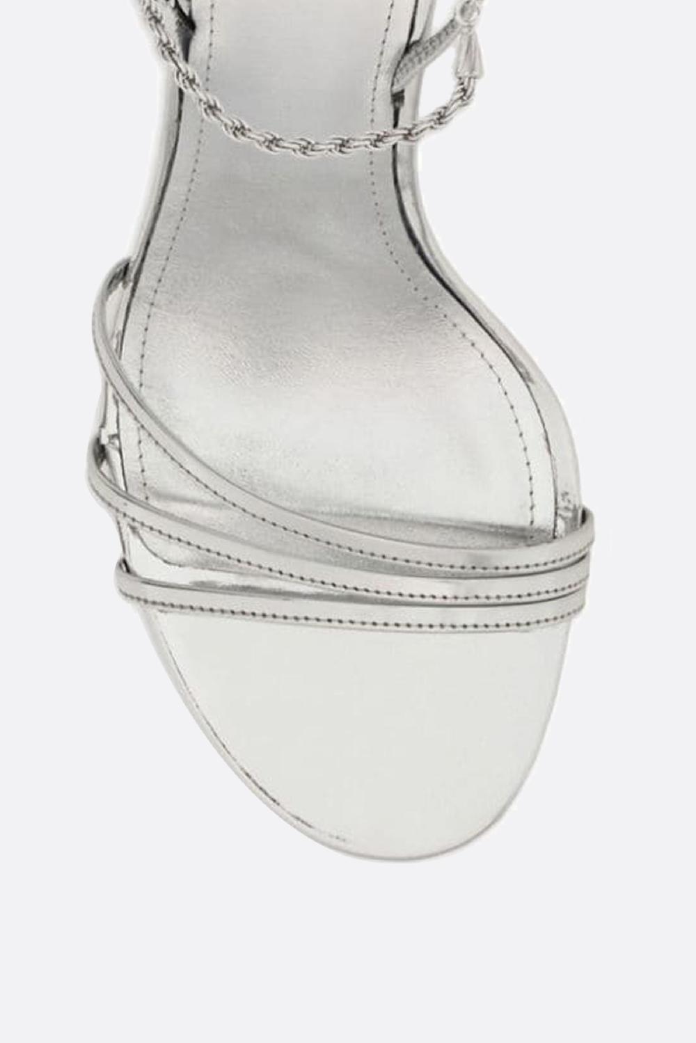 FERRAGAMO sandalo Denise in pelle laminata Italia