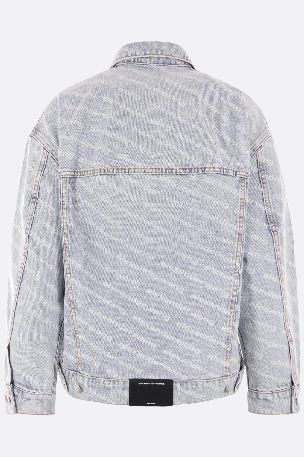 ALEXANDER WANG giubbotto in denim stampa logo Offerta