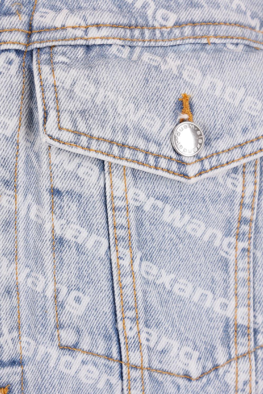 ALEXANDER WANG giubbotto in denim stampa logo Offerta