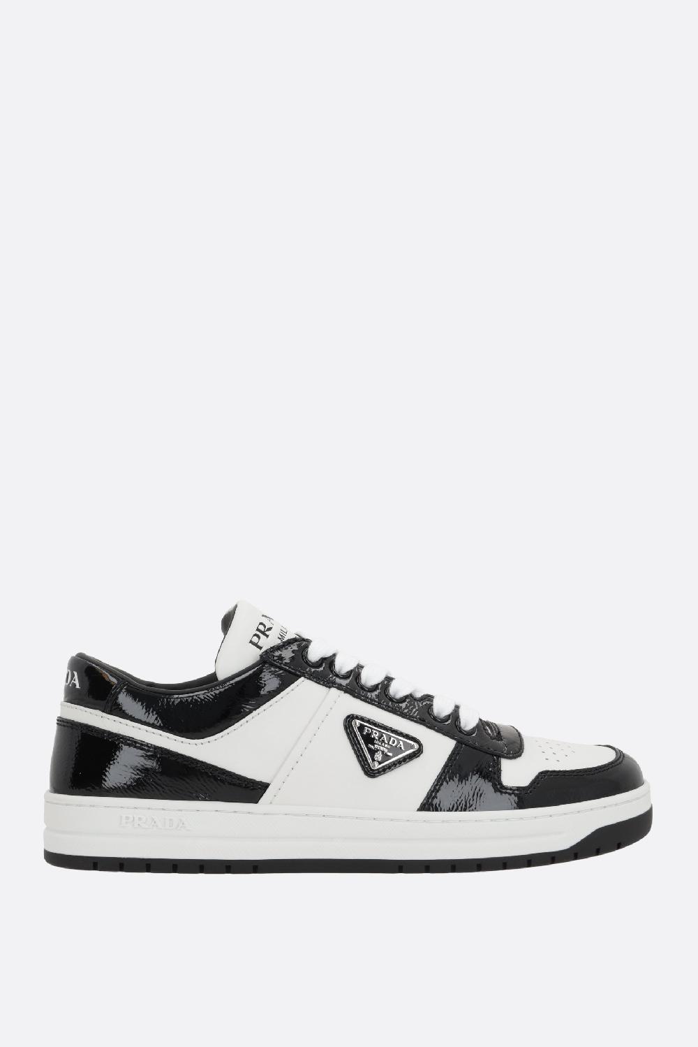 PRADA sneaker Downtown in pelle liscia e naplak Fino al 50% di sconto