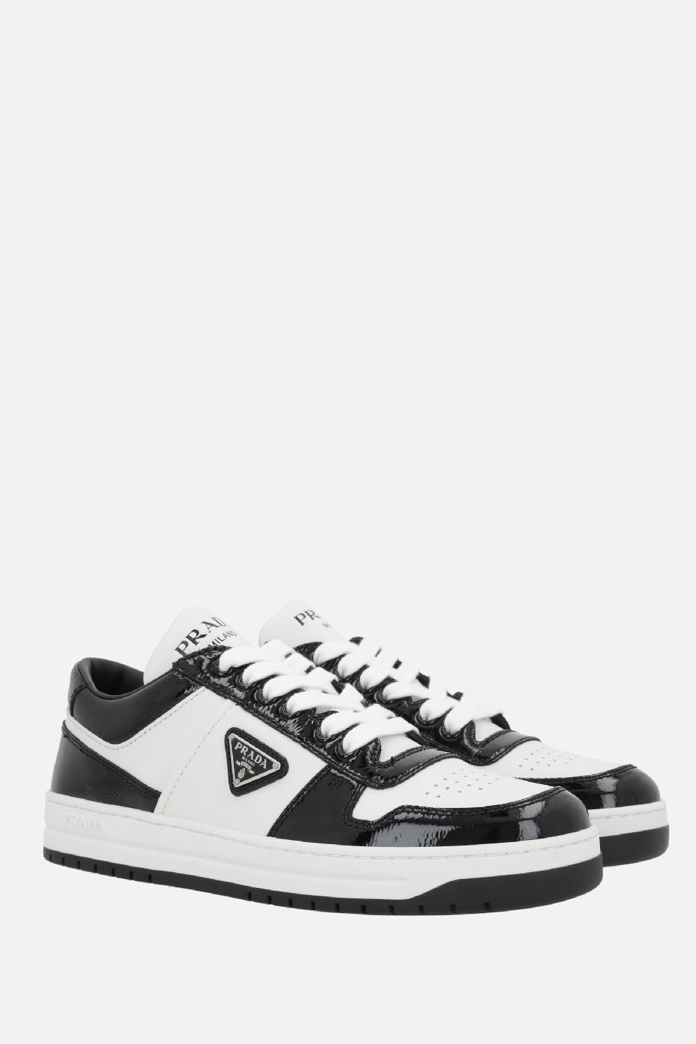 PRADA sneaker Downtown in pelle liscia e naplak Fino al 50% di sconto