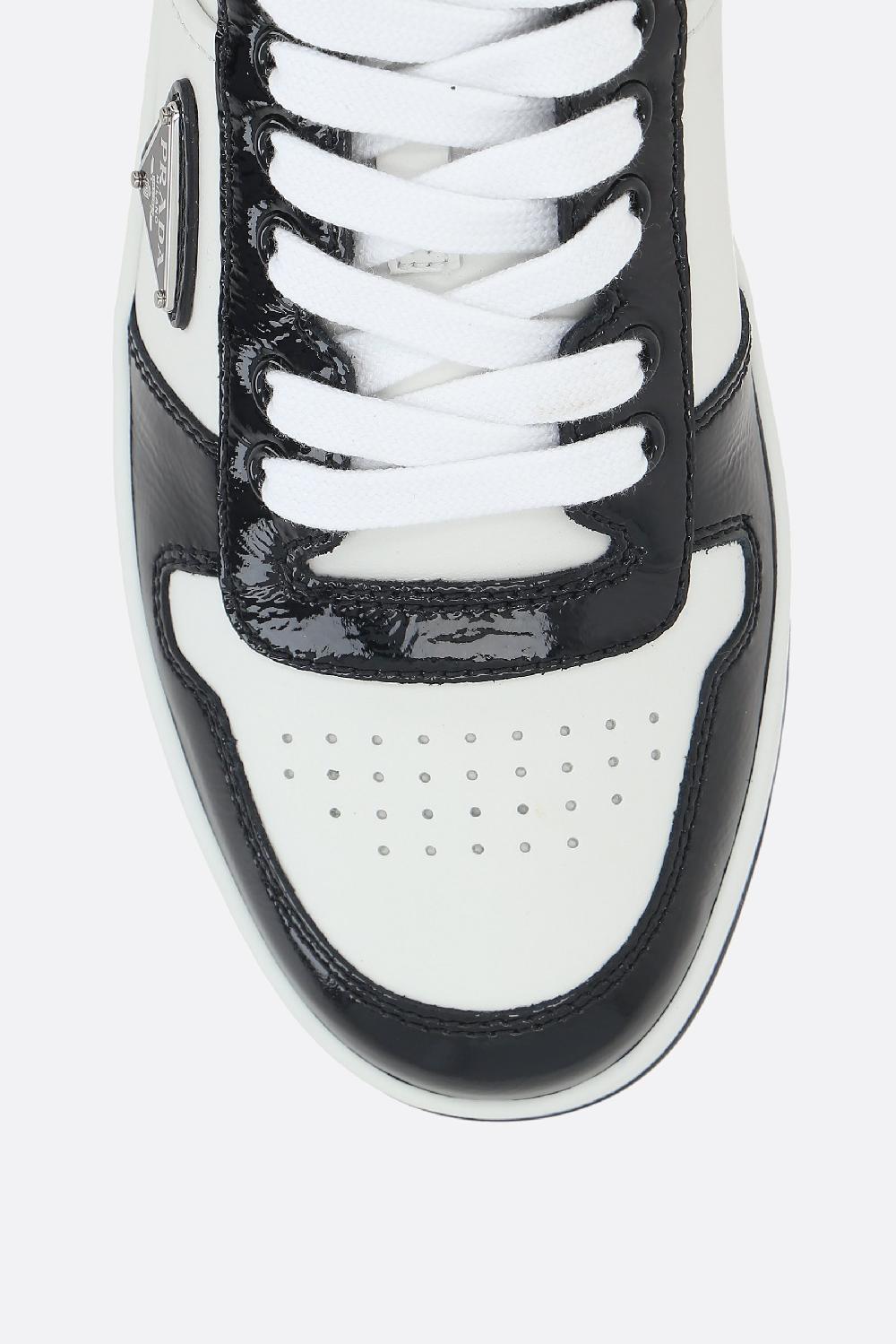 PRADA sneaker Downtown in pelle liscia e naplak Fino al 50% di sconto