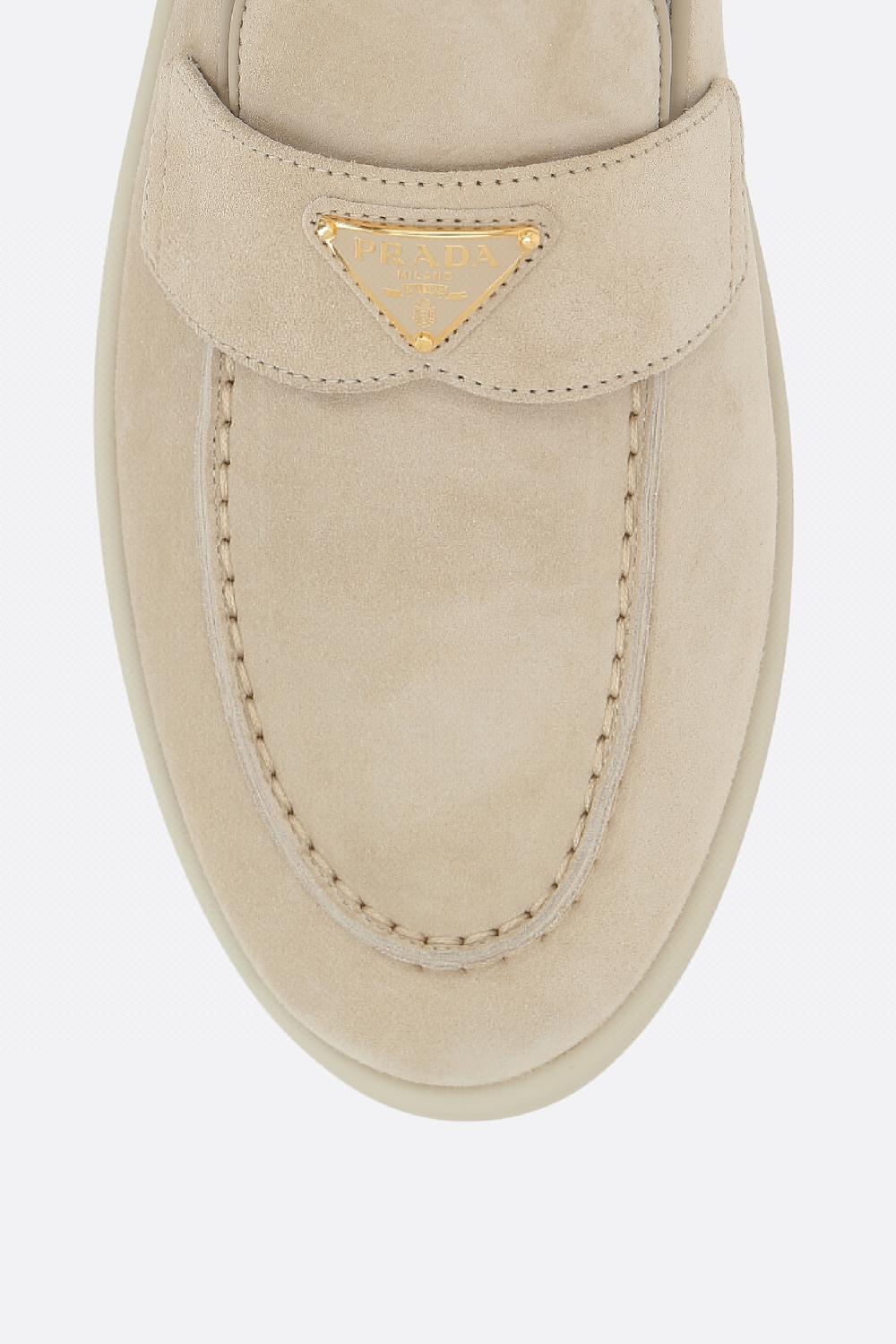 PRADA mocassino in suede Offerta speciale della fabbrica