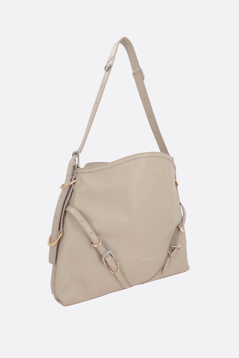 GIVENCHY borsa a spalla Voyou media in pelle martellata Super sconto