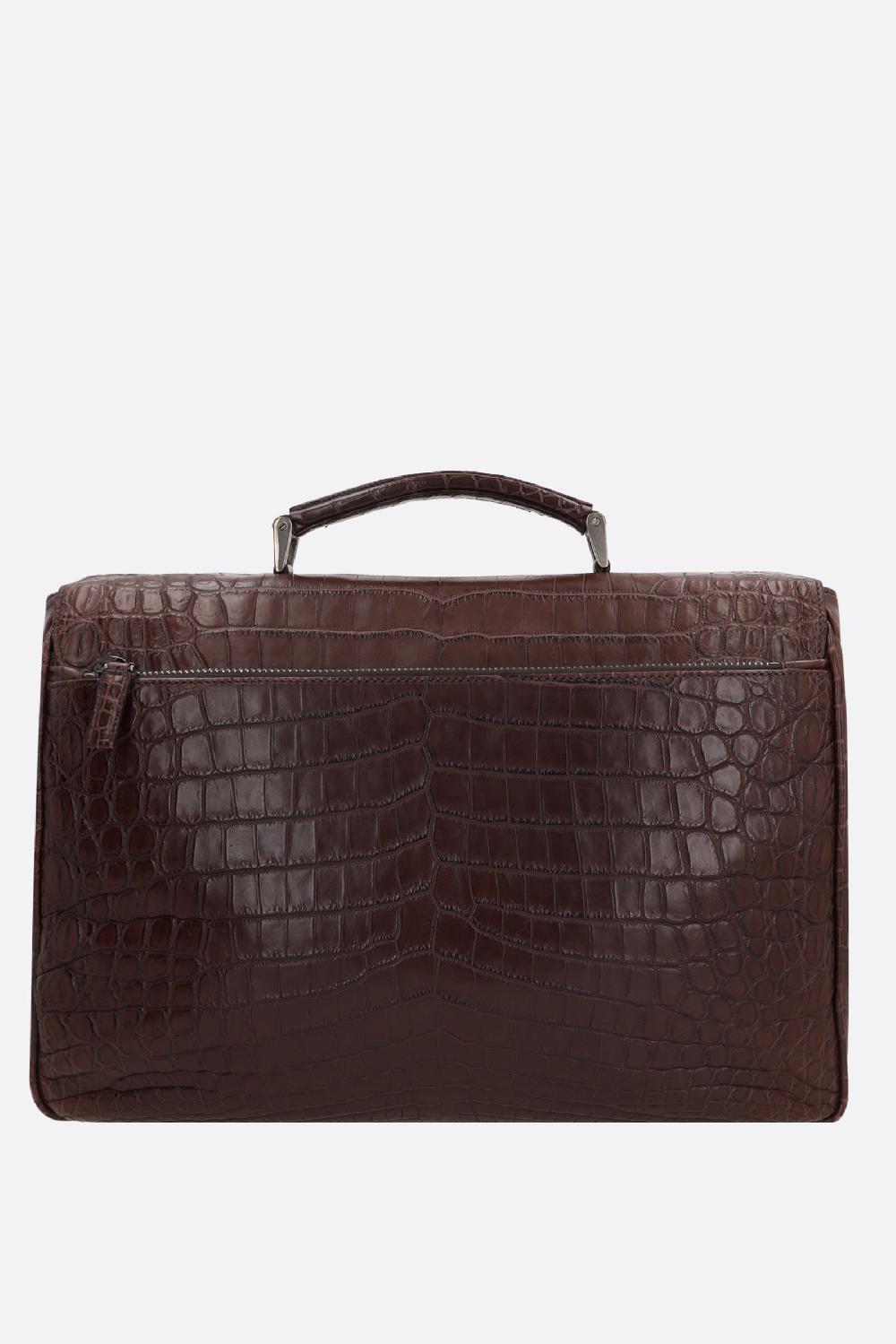 PRADA borsa da lavoro in pelle di coccodrillo Officina