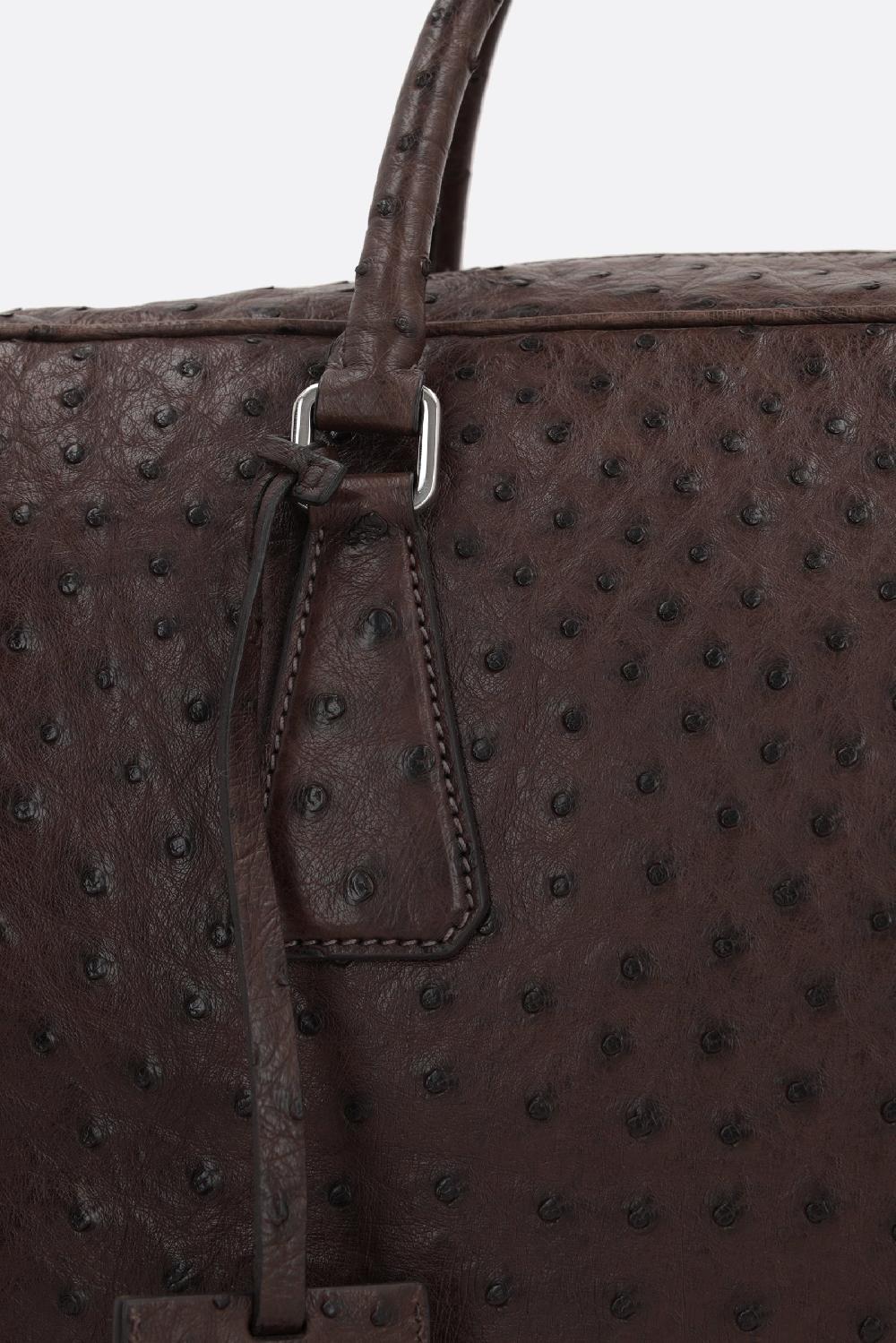 PRADA borsa business in pelle di struzzo Limitato a 3 giorni