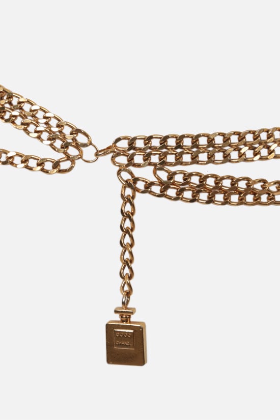 CHANEL VINTAGE WOMAN cintura multicatena con charm Chanel N° 5 parfum Esporta salva