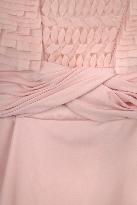 VALENTINO WOMAN abito lungo in chiffon con corpetto ricamato Duty-free