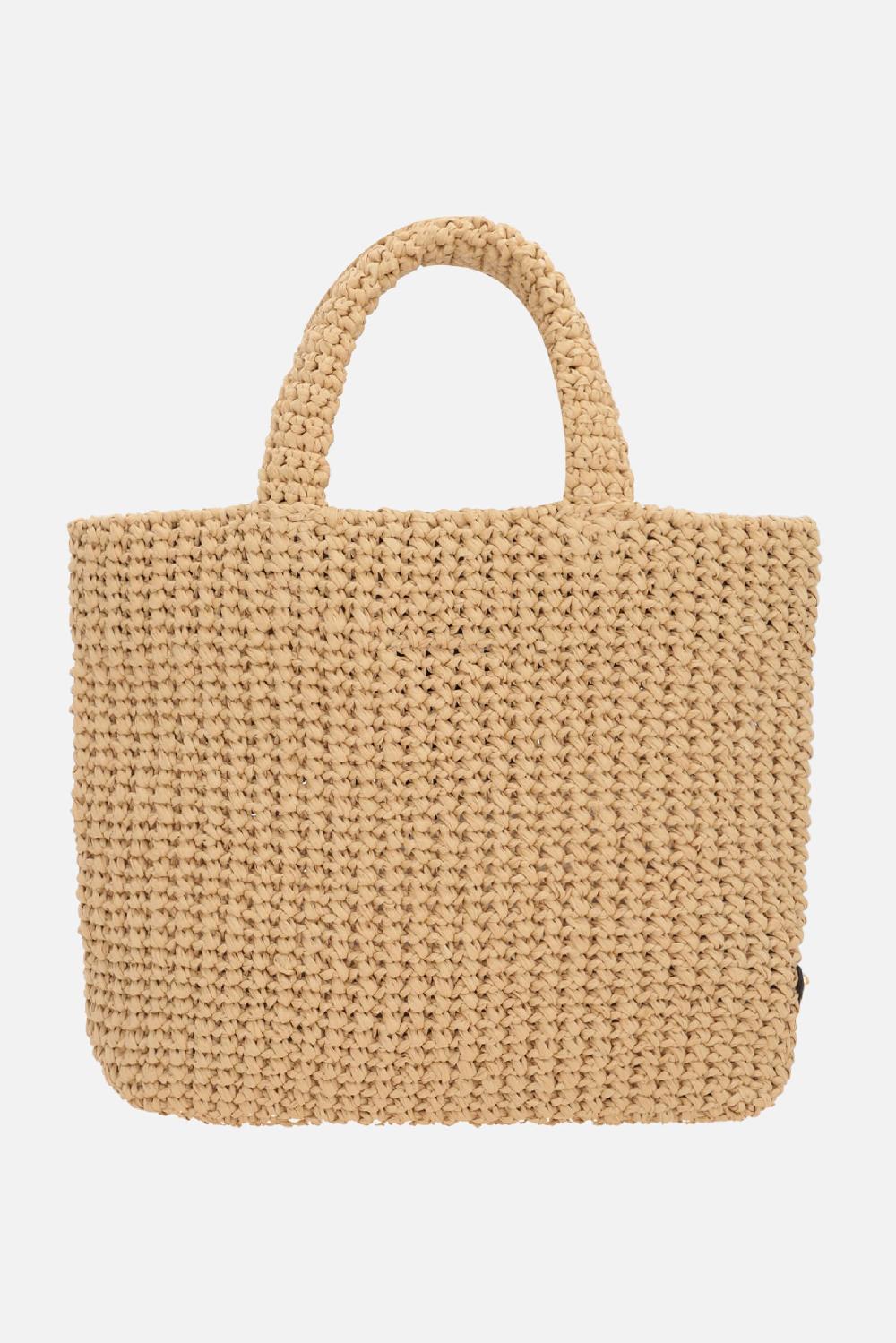PRADA borsa shopping small in rafia sintetica Negozi Online