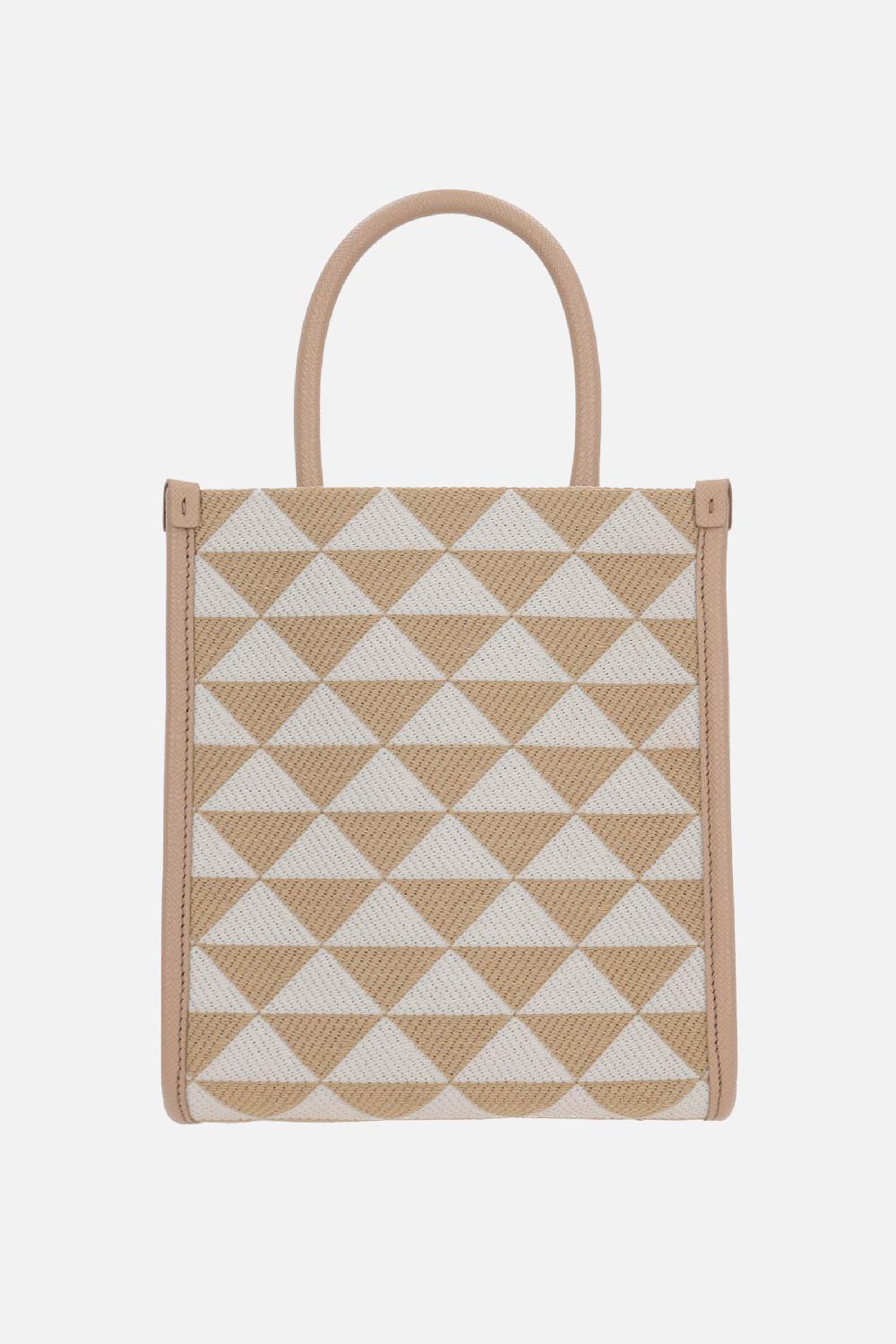 PRADA borsa tote Prada Symbole mini in jacquard Prezzo Ridotto