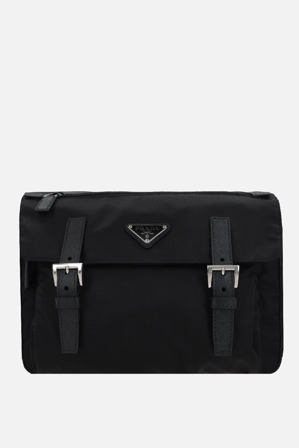 PRADA borsa a spalla large in Re-Nylon con logo
