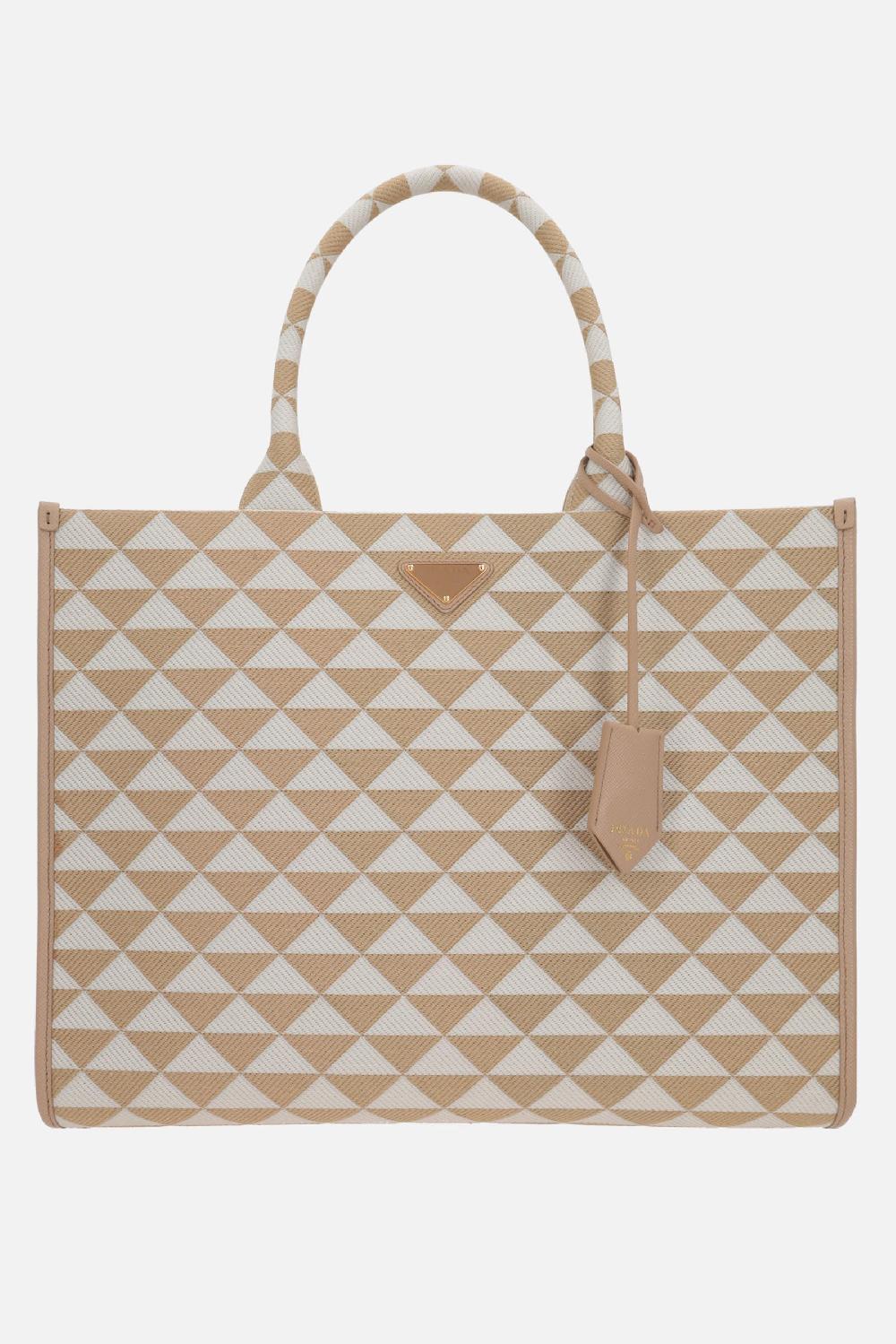 PRADA borsa tote Prada Symbole large in jacquard Offerta