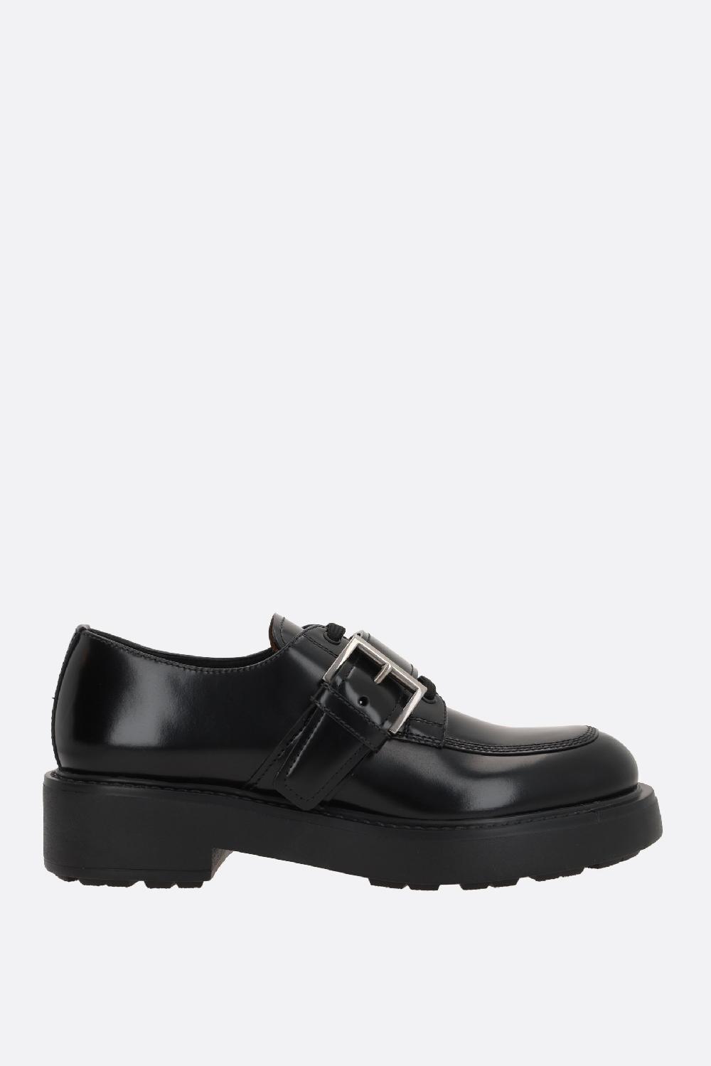 PRADA scarpa derby Diapason in pelle spazzolata