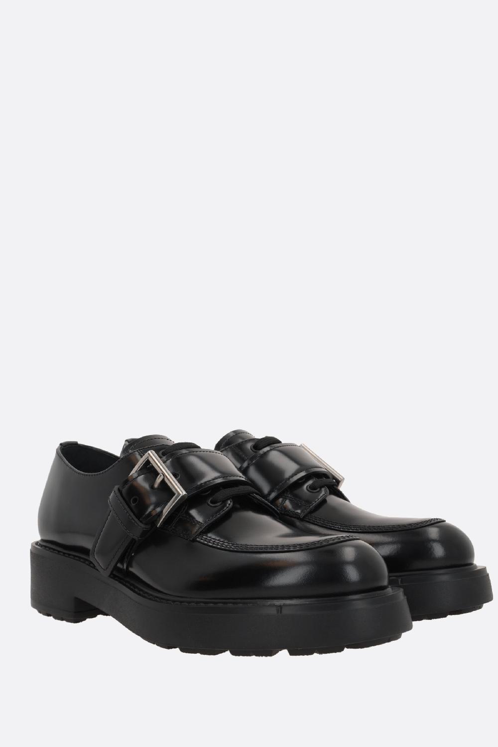 PRADA scarpa derby Diapason in pelle spazzolata Economico