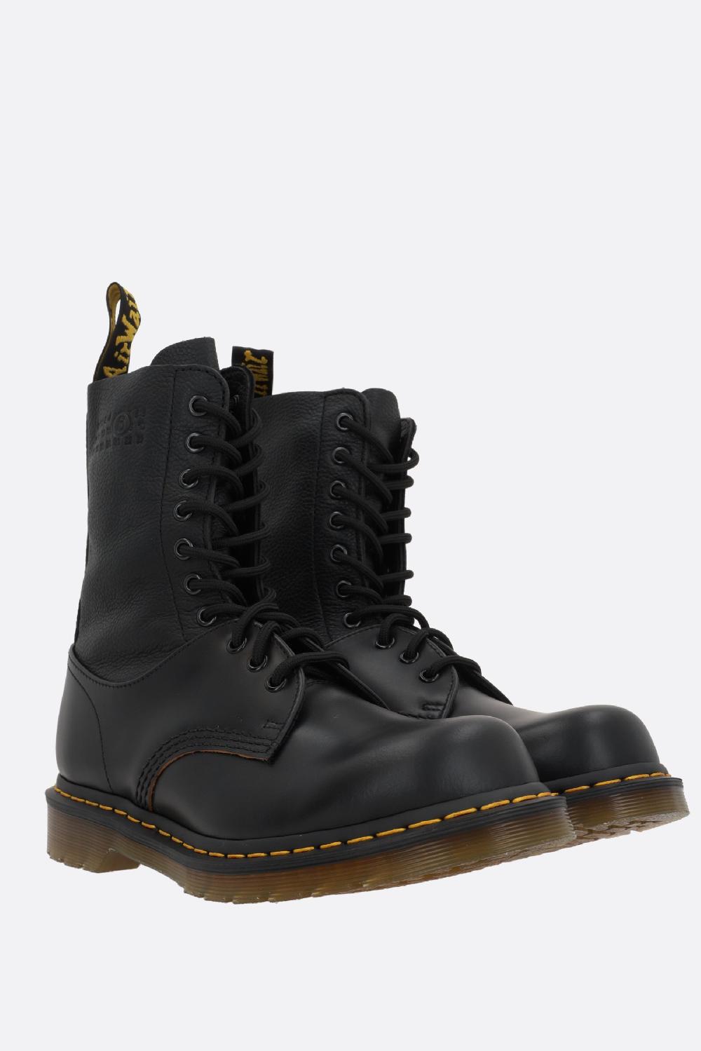 MM6 X DR.MARTENS anfibio 1490 Twist MM6 in pelle liscia e martellata Vendite Flash