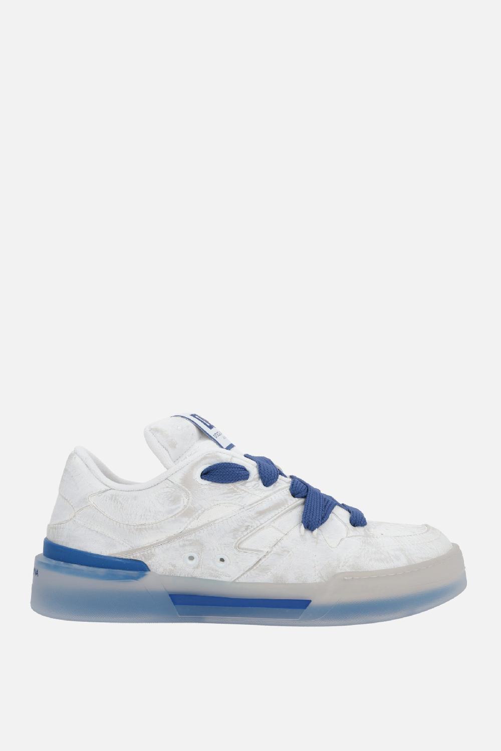 DOLCE & GABBANA sneaker New Roma in pelle liscia effetto dipinto Cyber Monday
