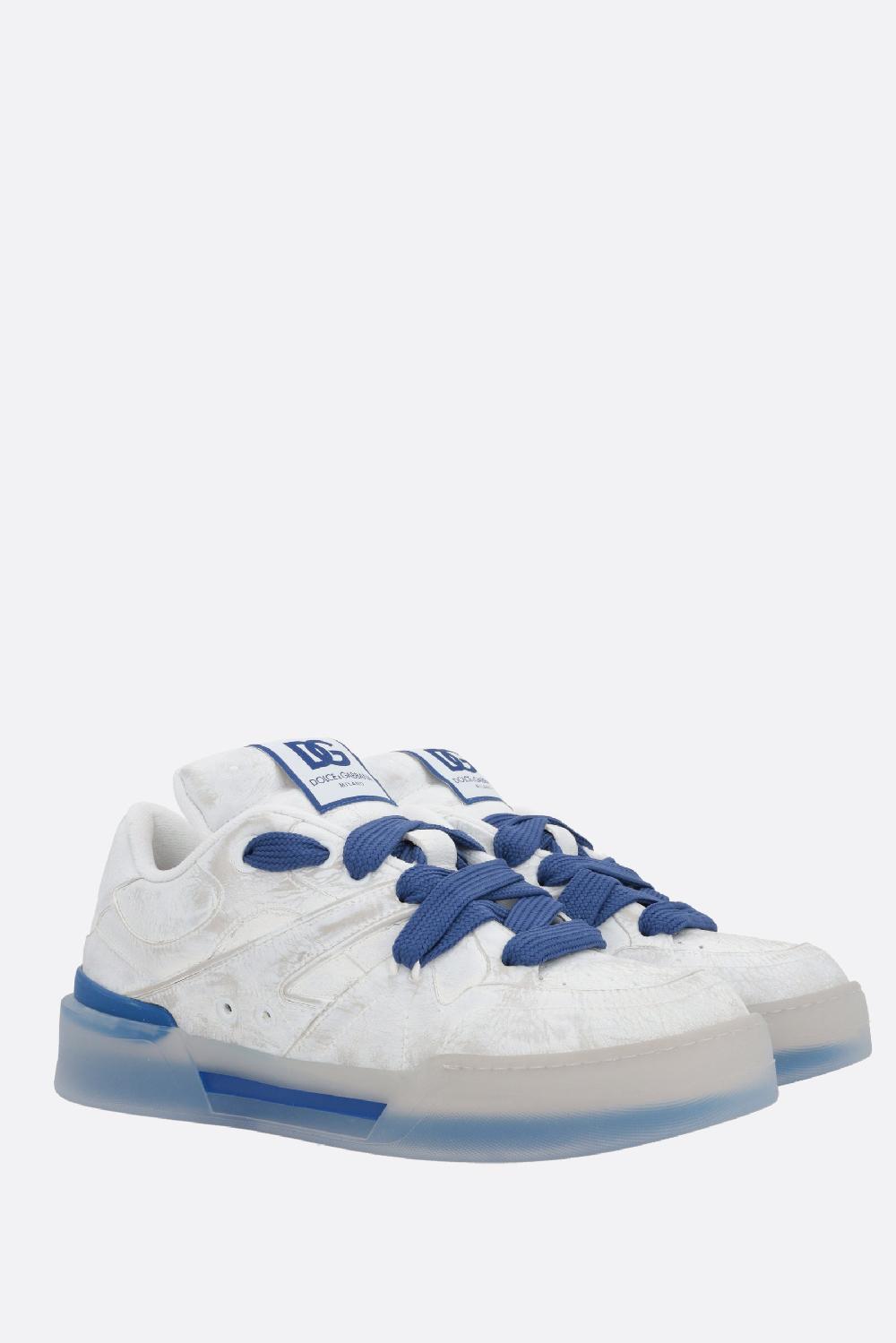 DOLCE & GABBANA sneaker New Roma in pelle liscia effetto dipinto Cyber Monday