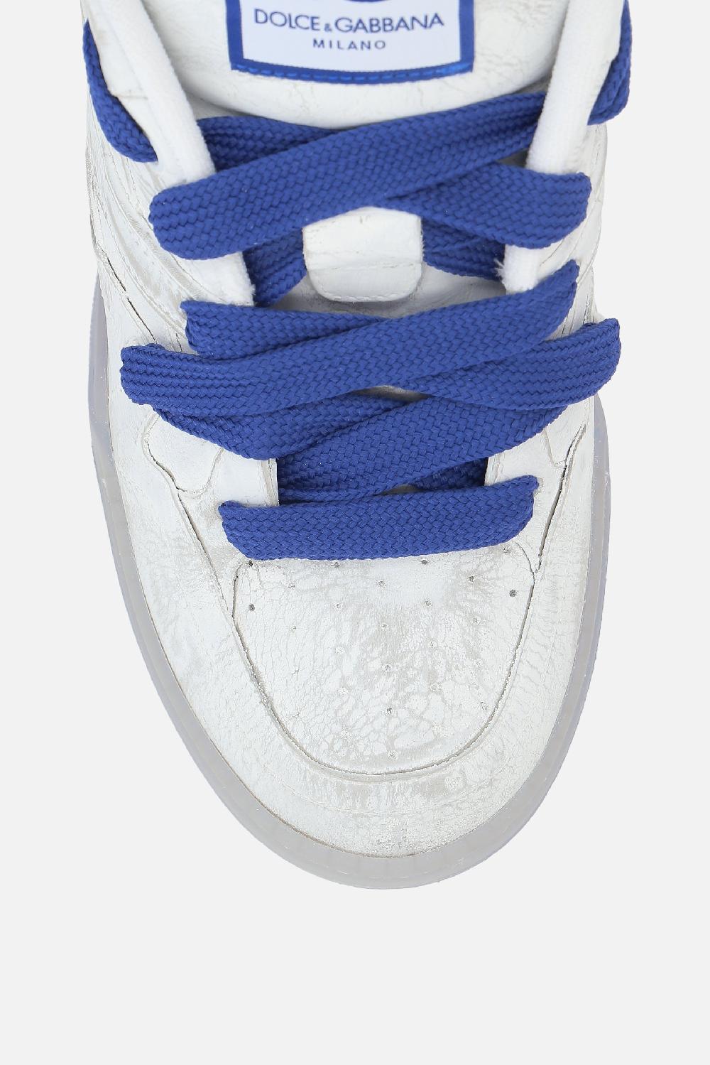 DOLCE & GABBANA sneaker New Roma in pelle liscia effetto dipinto Cyber Monday
