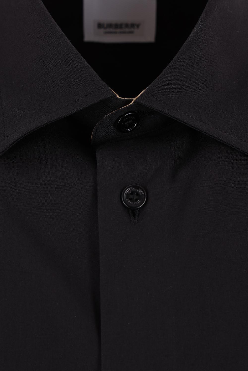 BURBERRY camicia in popeline ricamo logo Offerta natalizia