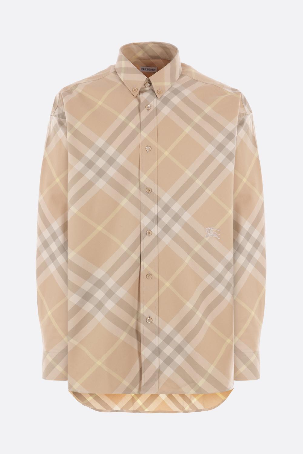 BURBERRY camicia oversize in gabardine Offerta per la Festa della Mamma