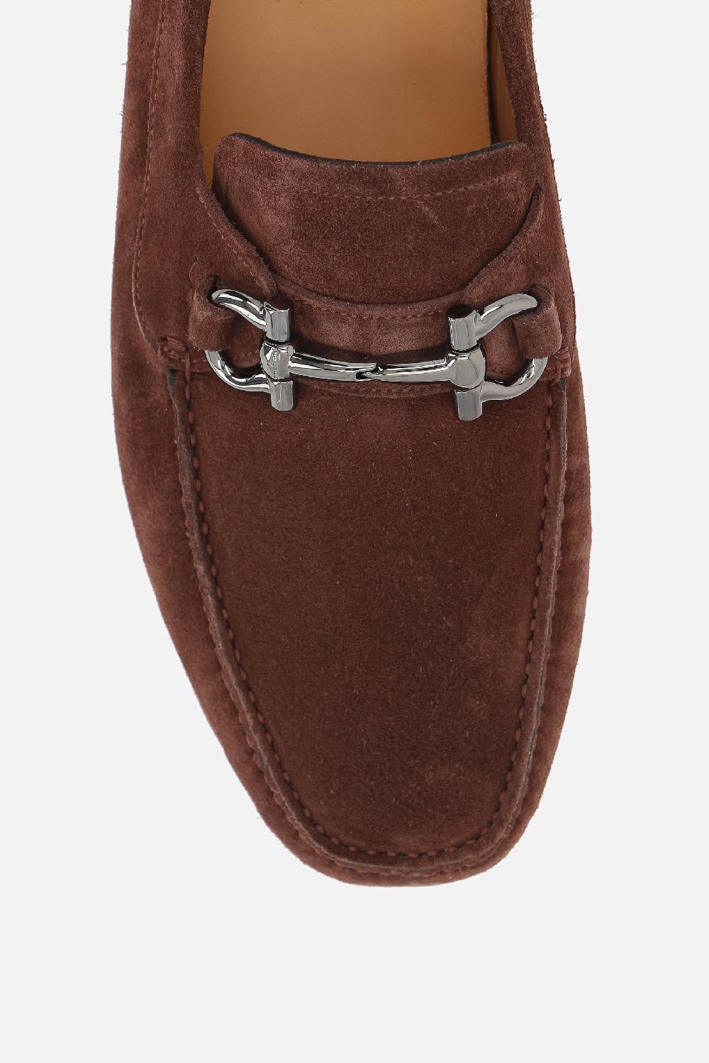 FERRAGAMO mocassino Parigi in suede Offerta San Valentino
