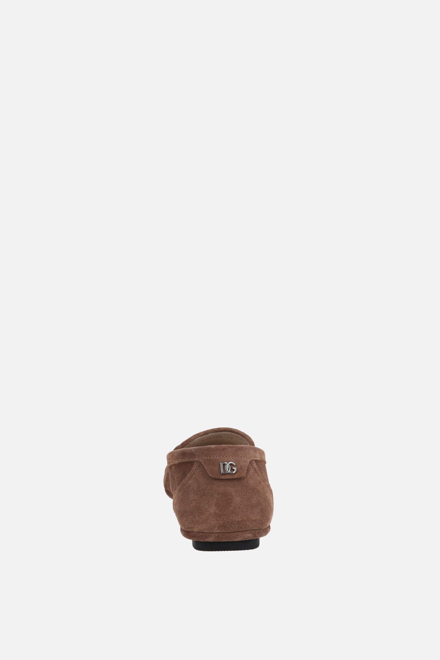 DOLCE & GABBANA mocassino driver in suede con logo Latest fashion