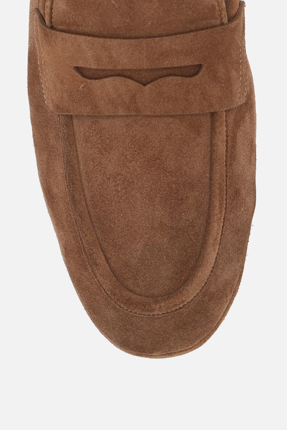 DOLCE & GABBANA mocassino driver in suede con logo Latest fashion