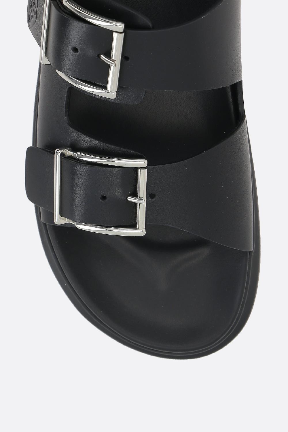 ALEXANDER McQUEEN sandalo flat in pelle liscia Sconti VIP