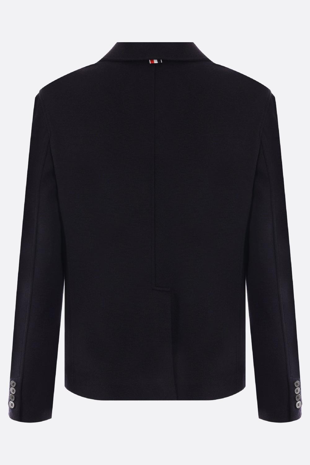 THOM BROWNE giacca monopetto in maglia di lana Offerta settimanale