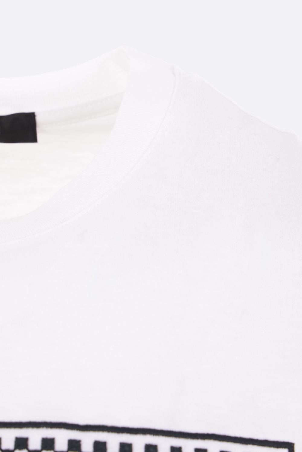 VERSACE t-shirt in cotone ricamo logo Super sconto