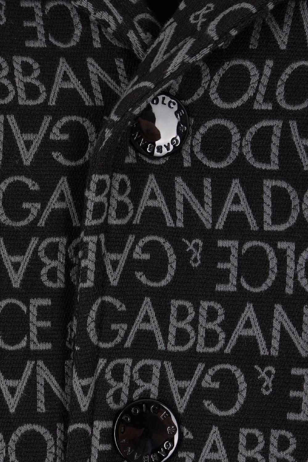 DOLCE & GABBANA giubbotto imbottito in jacqaurd logato 50% di sconto con spedizione gratuita