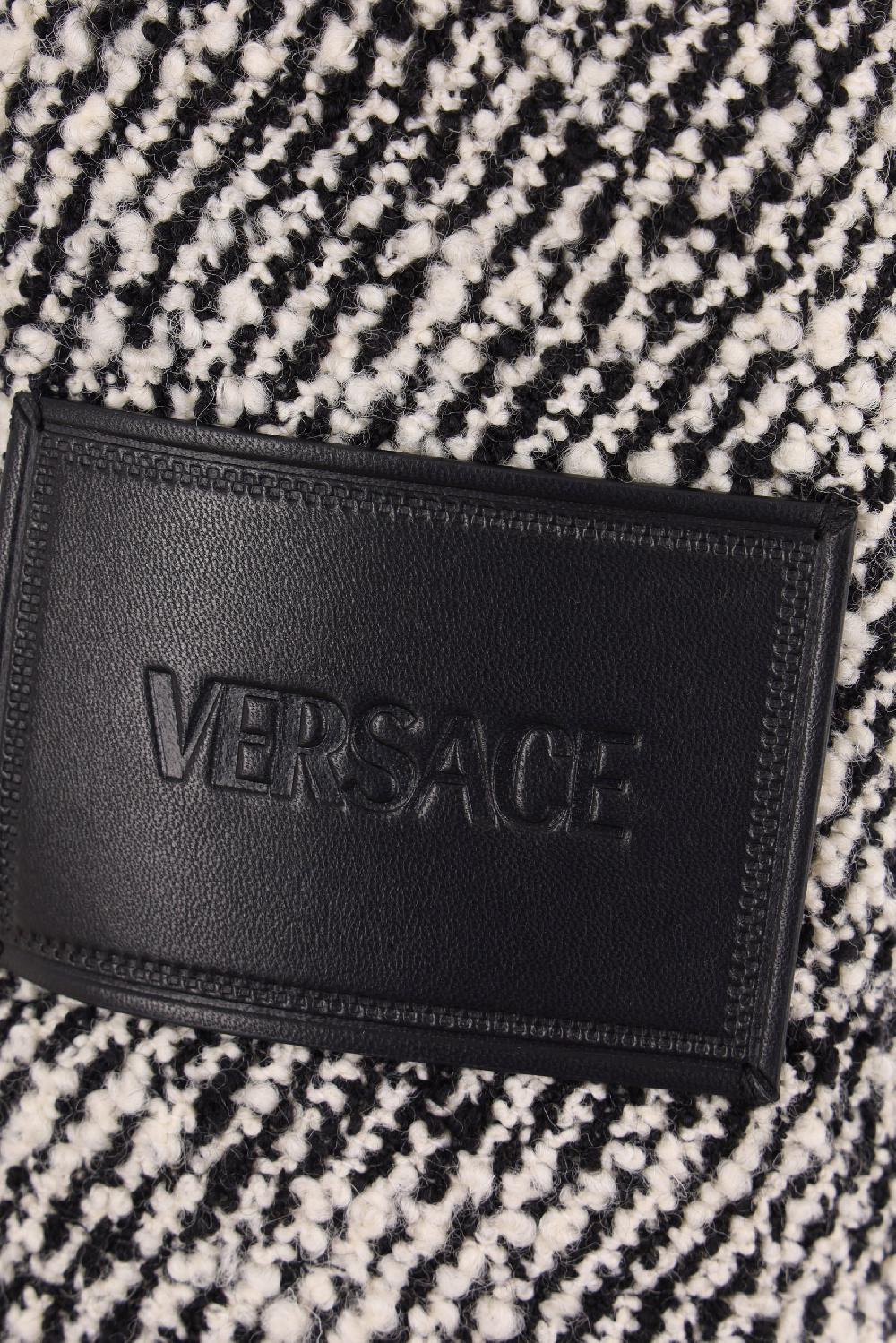 VERSACE cappotto monopetto in misto lana bouclé Duty-free